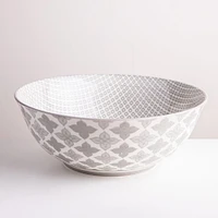 KSP Oishi 'Diamond' Stoneware Bowl - Large (Grey)
