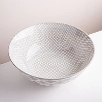 KSP Oishi 'Diamond' Stoneware Bowl - Large (Grey)
