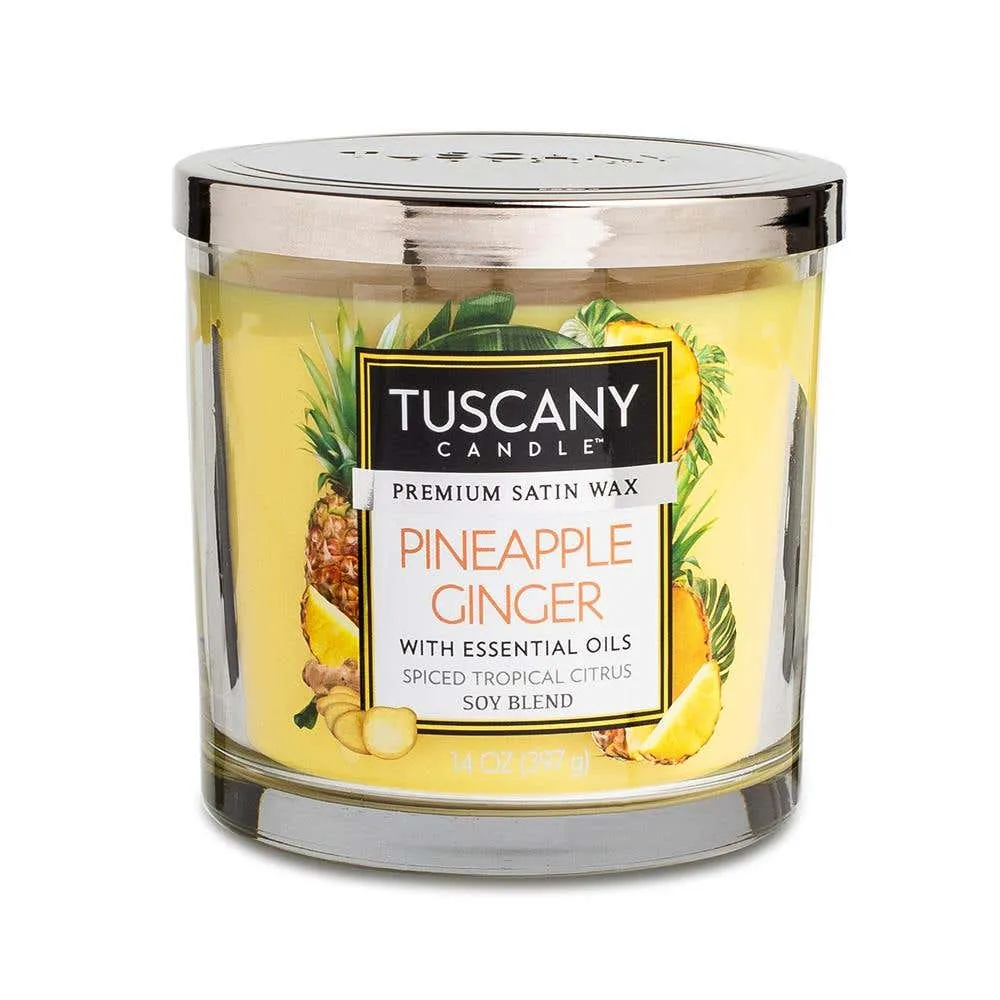 Empire Tuscany 'Pineapple Ginger' 3-Wick Glass Jar Candle