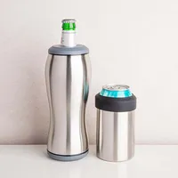 KSP Chiller Double Wall Bottle Cooler (Steel/Black)