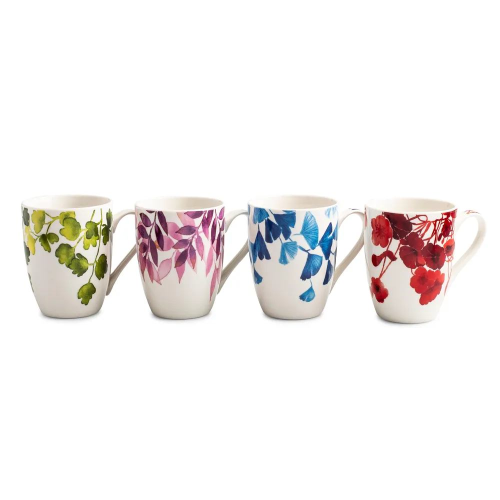 KSP Graphic 'Saison' Mug - Set of 4 (Multi Colour)