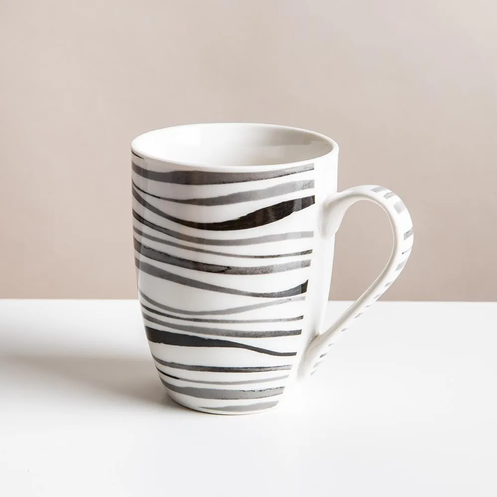 KSP Graphic 'Ikat' Mug - Set of 4 (Grey)