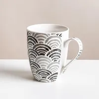 KSP Graphic 'Ikat' Mug - Set of 4 (Grey)