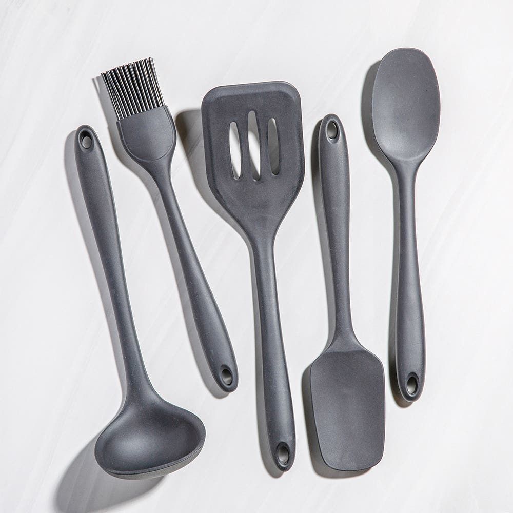 KSP Colour Splash Silicone Utensil Spoon (Black)