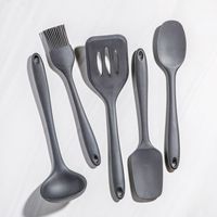 KSP Colour Splash Silicone Utensil Spoonula (Black)