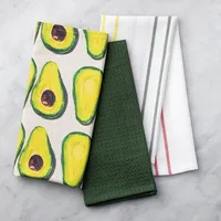 Harman Combo 'Market Avocado' Cotton Kitchen Towel - Set of 3