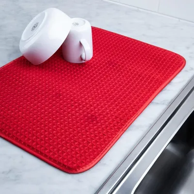 Harman Cucina 'Waffle' Microfibre Dish Drying Mat (Red)