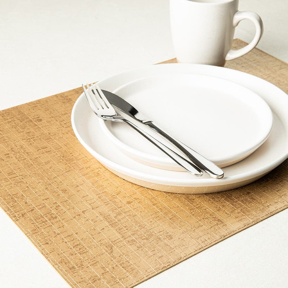 Harman Table Luxe Reversible Seville Vinyl Placemat (Gold)