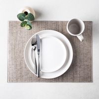 Harman Table Luxe Reversible Seville Vinyl Placemat (Charcoal)