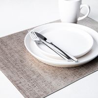 Harman Table Luxe Reversible Seville Vinyl Placemat (Charcoal)