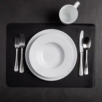 Harman Studio Leather Reversible Vinyl Placemat (Black)