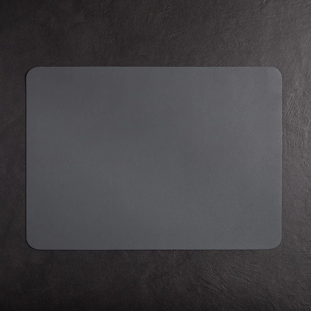 Harman Studio Leather Reversible Vinyl Placemat (Charcoal)