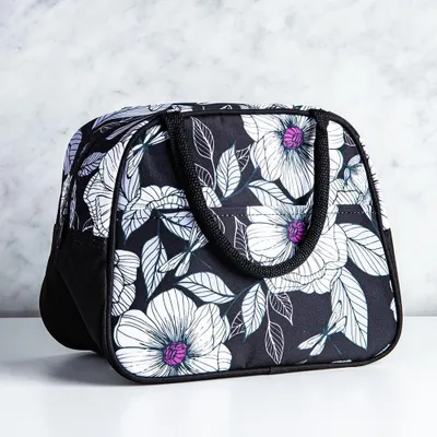 KSP Duffle 'Flora' Insulated Lunch Bag (White/Black)