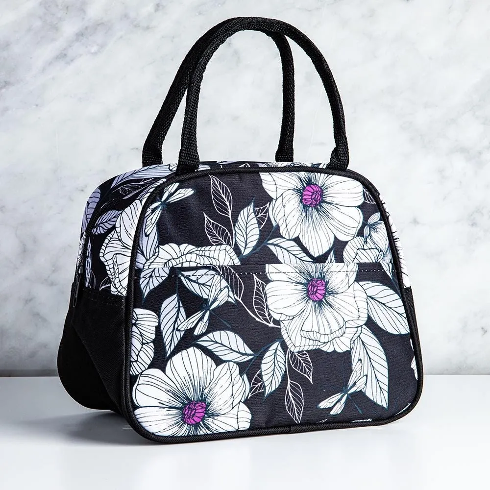 KSP Duffle 'Flora' Insulated Lunch Bag (White/Black)