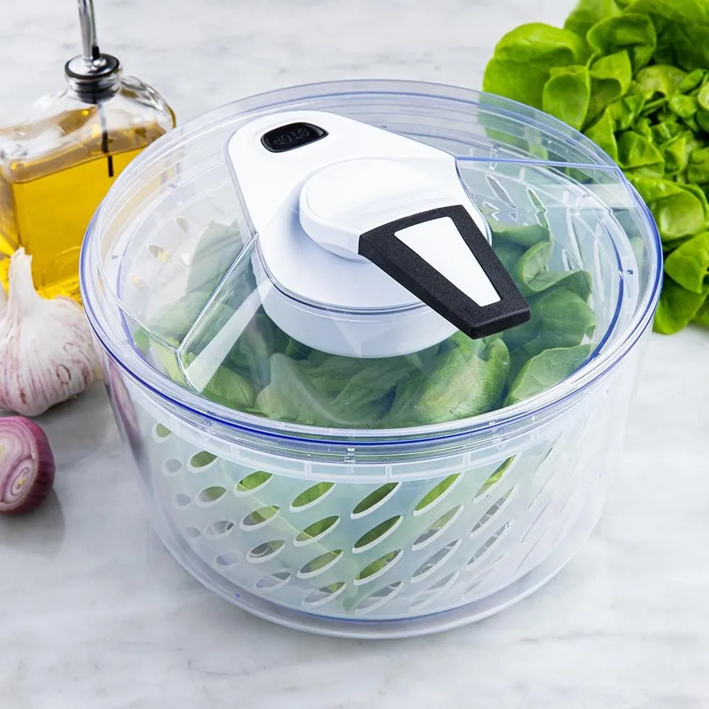 KSP Pro Chef Lever Salad Spinner (Silver/Clear)