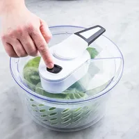 KSP Pro Chef Lever Salad Spinner (Silver/Clear)
