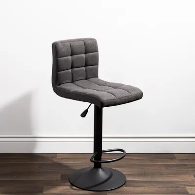 KSP Linea Poly Linen Bar Stool (Dark Grey)