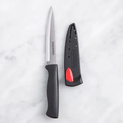 Farberware Edgekeeper 4.5" Utility Knife with Sleeve (Black)
