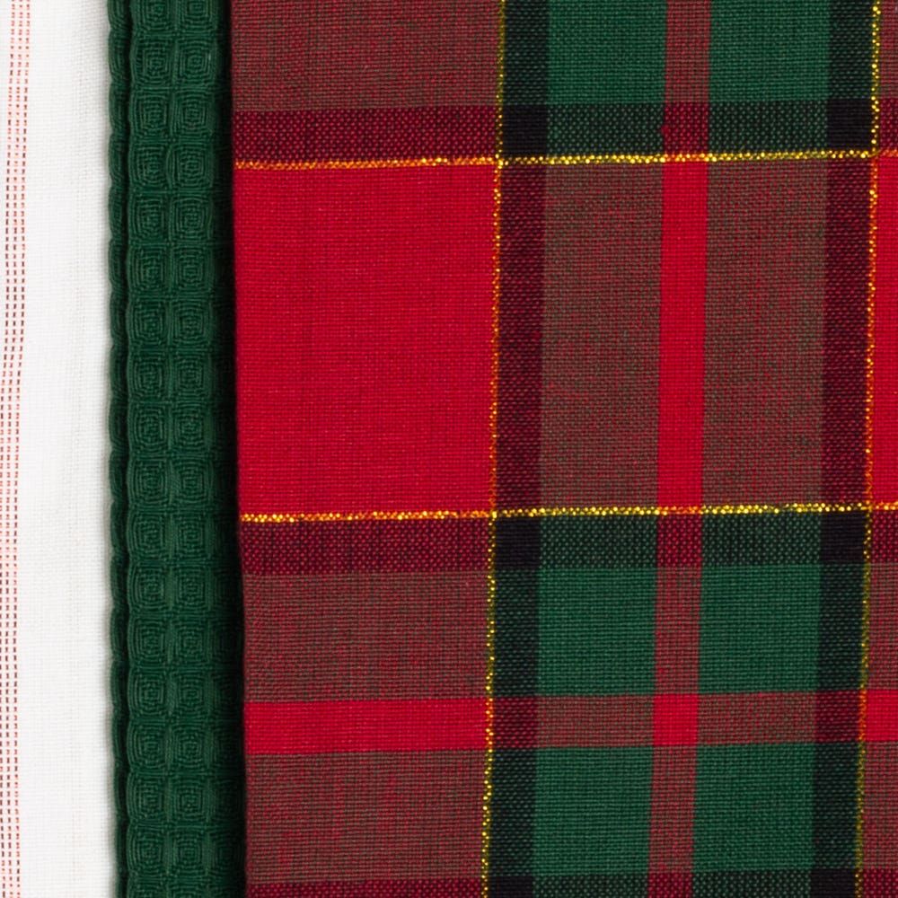 Harman Christmas 'Traditional Check' Kitchen Towel 18x26" - Set of 3