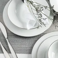 KSP A La Carte 'Diamond Platinum' Porcelain Dinner Plate