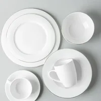 KSP A La Carte 'Diamond Platinum' Porcelain Dinner Plate