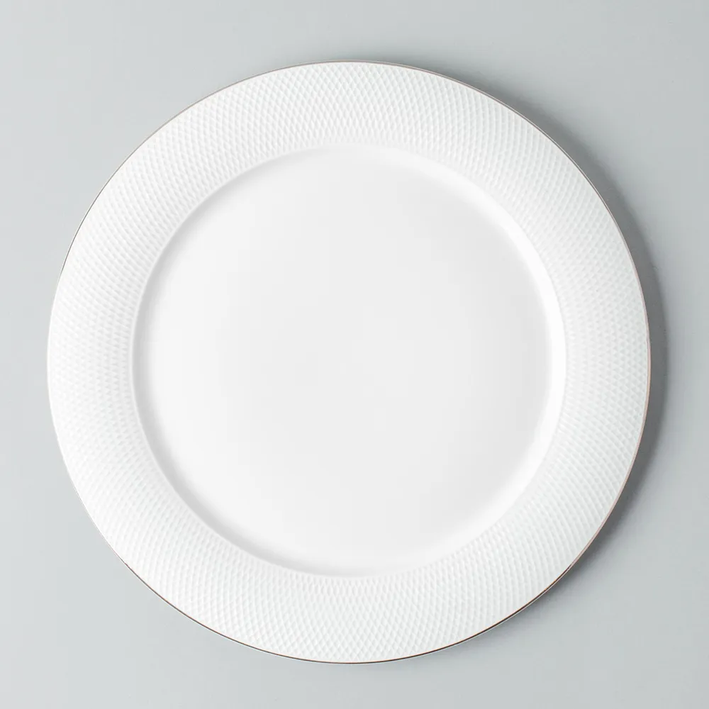 KSP A La Carte 'Diamond Platinum' Porcelain Dinner Plate