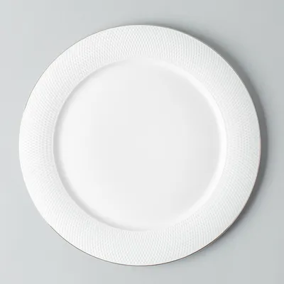 KSP A La Carte 'Diamond Platinum' Porcelain Dinner Plate