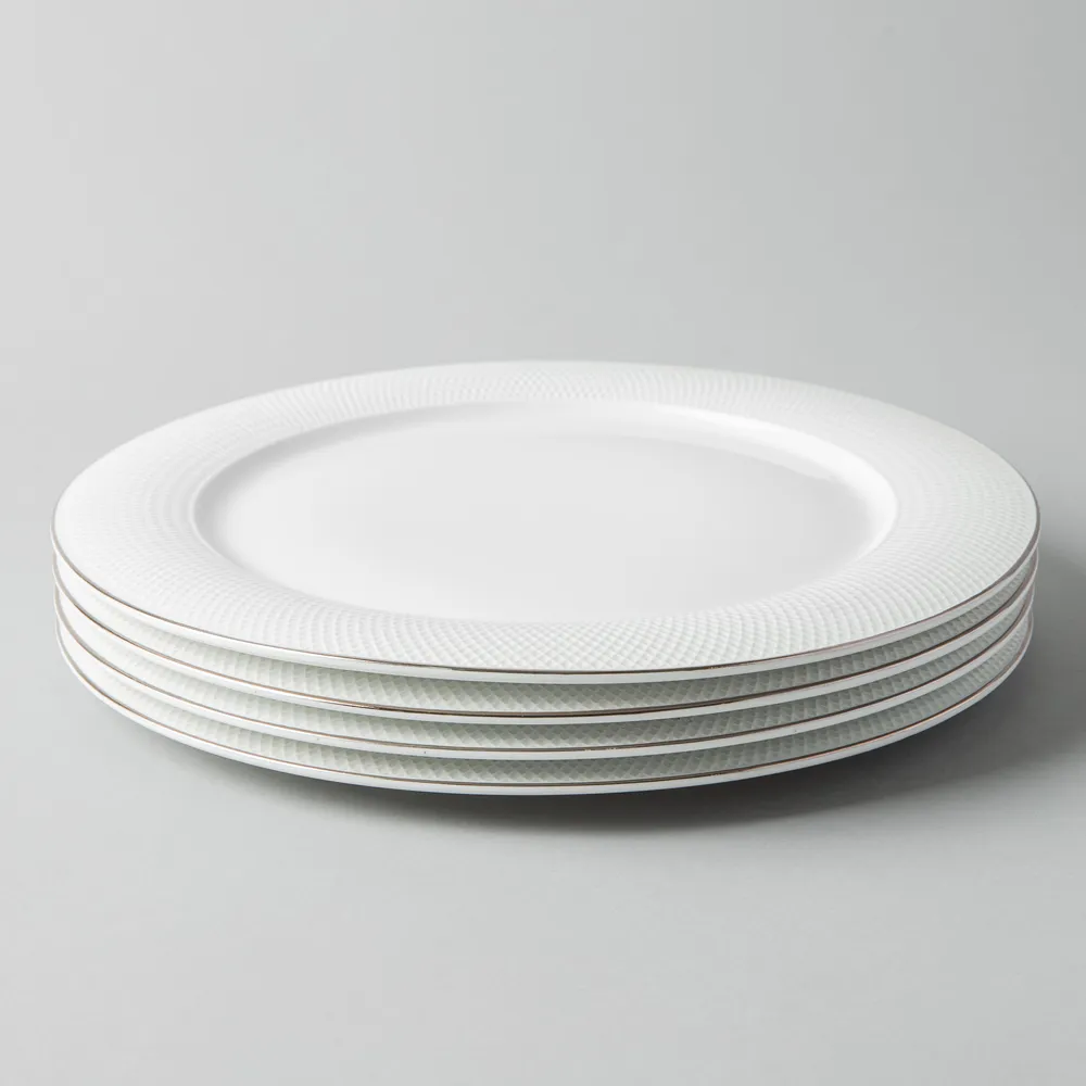 KSP A La Carte 'Diamond Platinum' Porcelain Dinner Plate