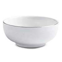 A La Carte 'Diamond Platinum' Porcelain Cereal Bowl (White)