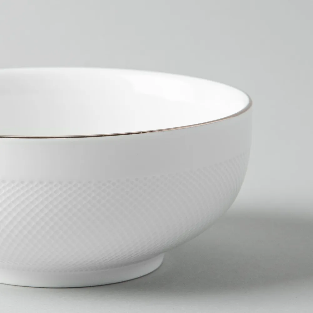 KSP A La Carte 'Diamond Platinum' Porcelain Cereal Bowl