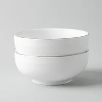 KSP A La Carte 'Diamond Platinum' Porcelain Cereal Bowl