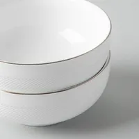 KSP A La Carte 'Diamond Platinum' Porcelain Cereal Bowl