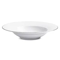 A La Carte 'Diamond Platinum' Porcelain Soup/Pasta Plate (White)