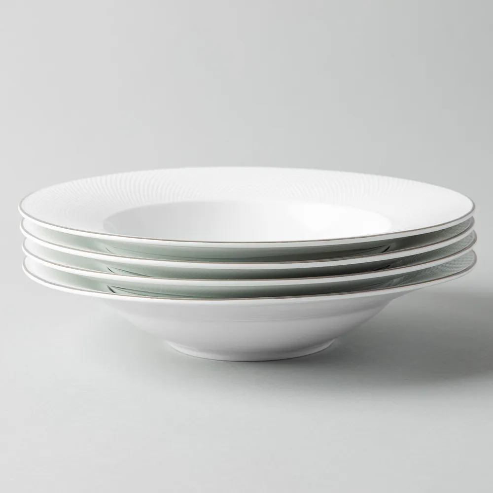 KSP A La Carte 'Diamond Platinum' Porcelain Soup/Pasta Plate