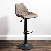 KSP Dax Faux Leather Bar Stool (Dark Grey)