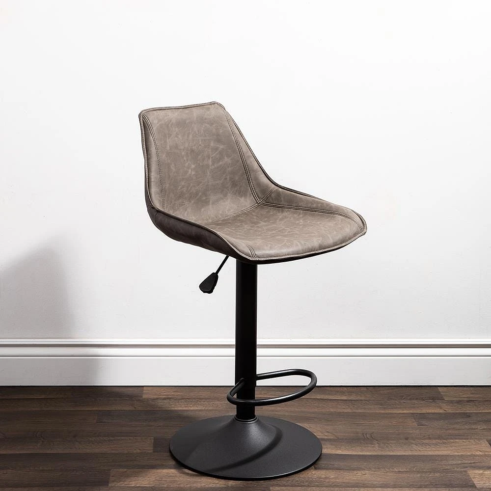KSP Dax Faux Leather Bar Stool (Dark Grey)