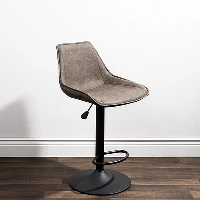 KSP Dax Faux Leather Bar Stool (Dark Grey)