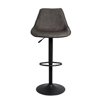 KSP Dax Faux Leather Bar Stool (Dark Grey)