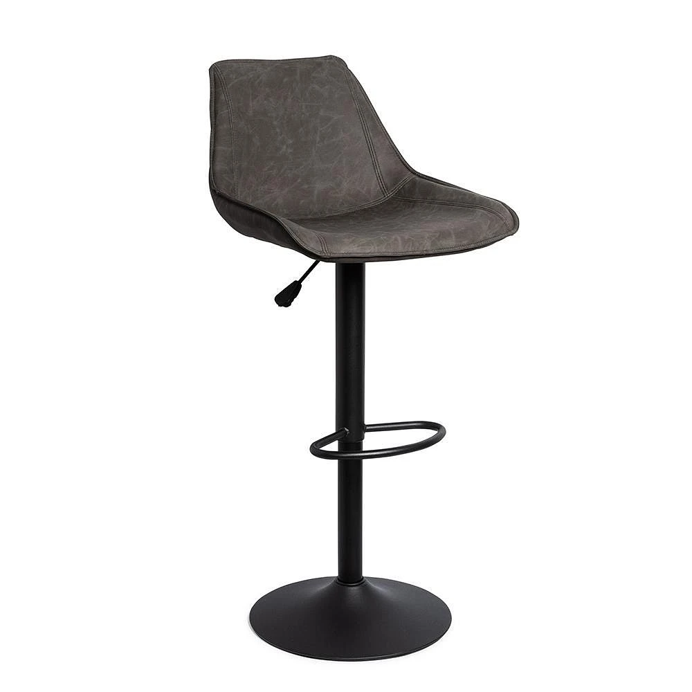 KSP Dax Faux Leather Bar Stool (Dark Grey)