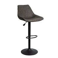 KSP Dax Faux Leather Bar Stool (Dark Grey)