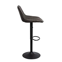 KSP Dax Faux Leather Bar Stool (Dark Grey)