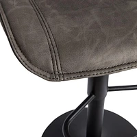 KSP Dax Faux Leather Bar Stool (Dark Grey)
