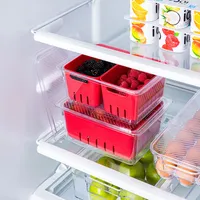 KSP Fridgestor Berry Keeper Basket (Red) 6.7x8.7x4"