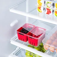 KSP Fridgestor Double Basket Berry Keeper (Red) 6.7x8.7x4"