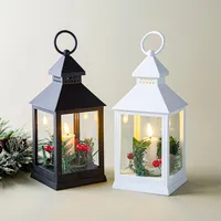 KSP Christmas 'Holly Wreath' LED Plastic Lantern (Small