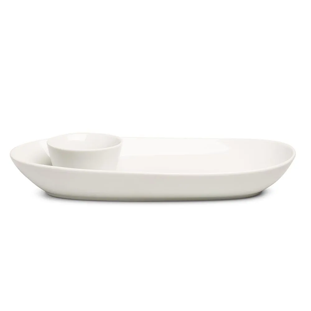 KSP Nuevo Porcelain Oval Chip and Dip - Set of 2