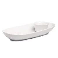 KSP Nuevo Porcelain Oval Chip and Dip - Set of 2