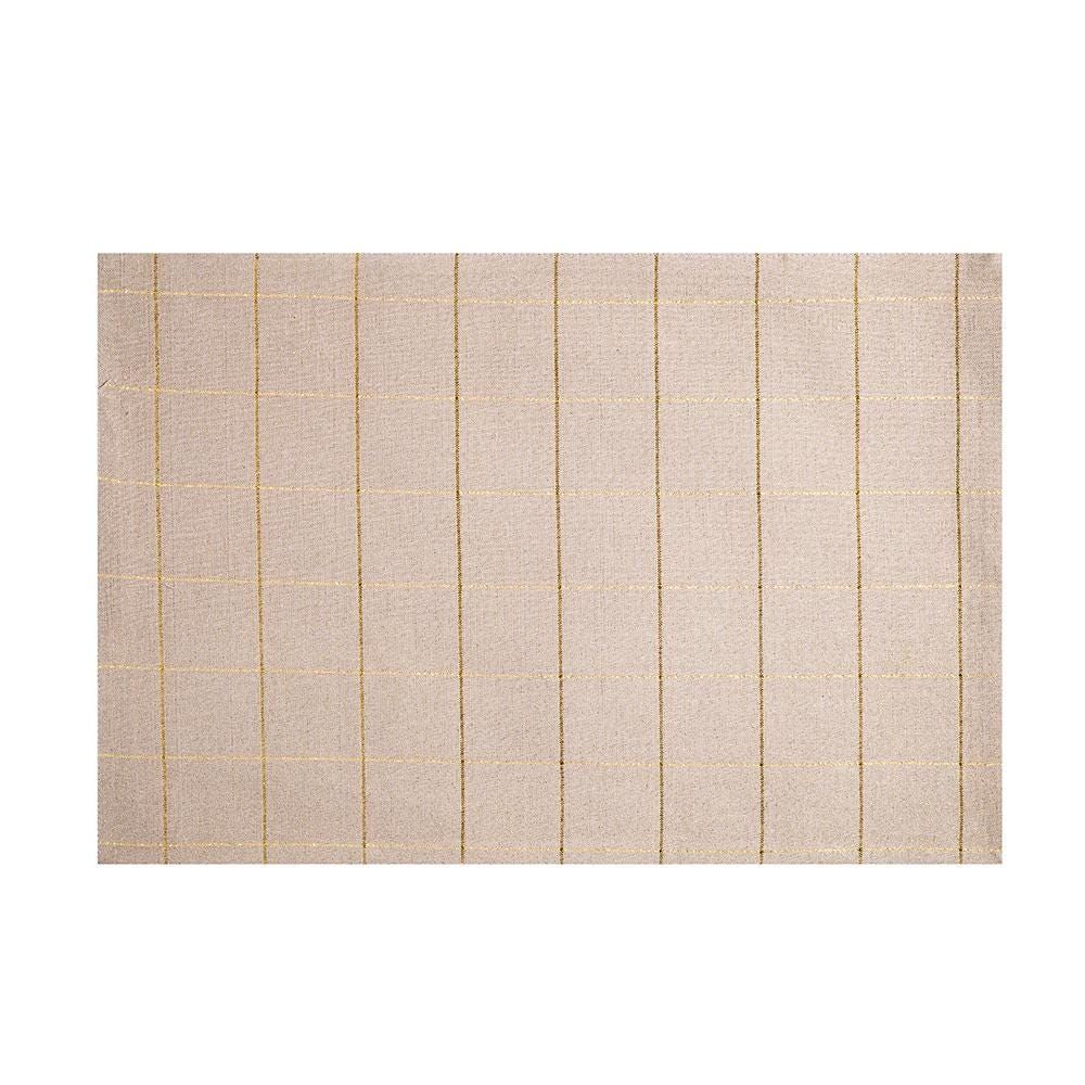 Harman Christmas Soft Check Cotton Placemat (Natural)