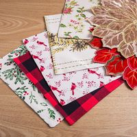 Harman Christmas Poinsettia Embroidered Cotton Placemat (Red)