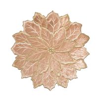 Harman Christmas Poinsettia Embroidered Cotton Placemat (Gold)